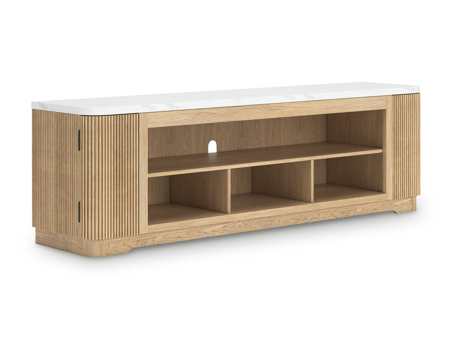 Camdill - Light Brown - XL TV Stand With Fireplace Option - Hornell Furniture Outlet