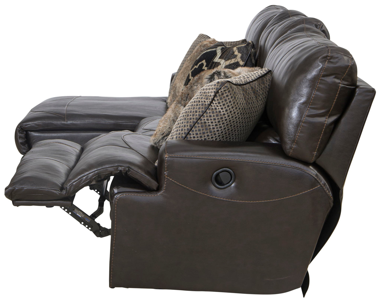Como - 3 Piece Italian Leather Match Reclining Sectional - Hornell Furniture Outlet