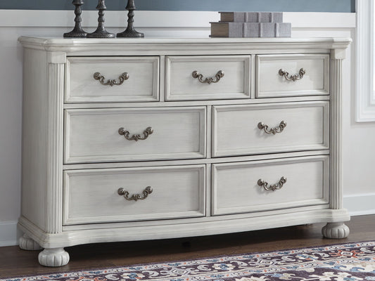 Montelaine - Antique White - Dresser - Hornell Furniture Outlet