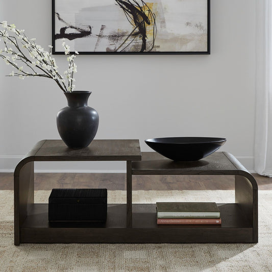 Perspectives - Cocktail Table - Brown - Hornell Furniture Outlet