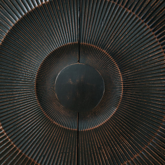 Fosterman - Distressed Black - Accent Cabinet - Hornell Furniture Outlet