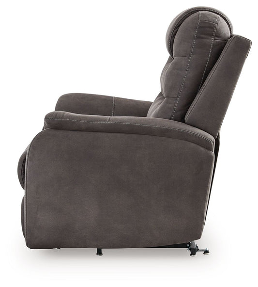 Snowfield - Gunmetal - Power Lift Recliner - Hornell Furniture Outlet