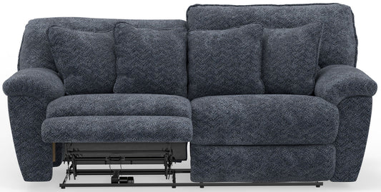 Paxon - Deep Seat Power Reclining Sofa With Power Adjustable Headrest - Smoke - Hornell Furniture Outlet