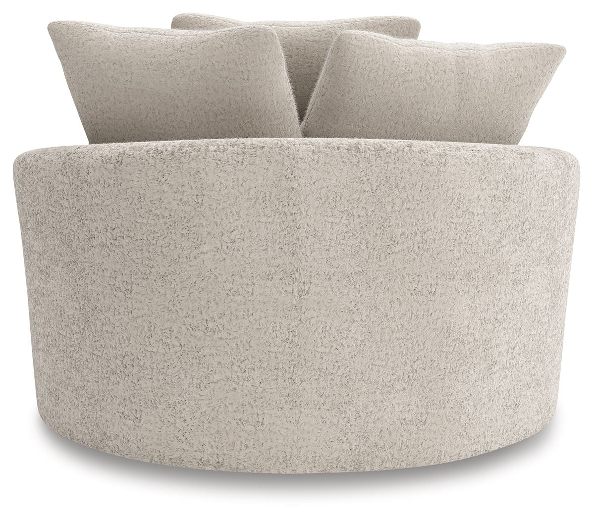 Cuddle Plush - Arctic - Oversized Swivel Accent Chair - Hornell Furniture Outlet