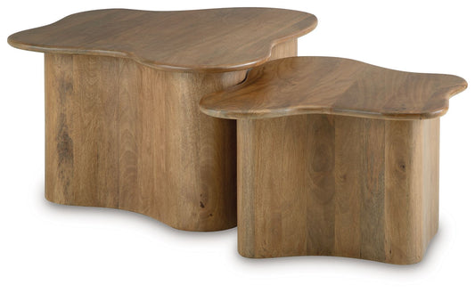 Abeford - Brown - Accent Cocktail Table (Set of 2) - Hornell Furniture Outlet