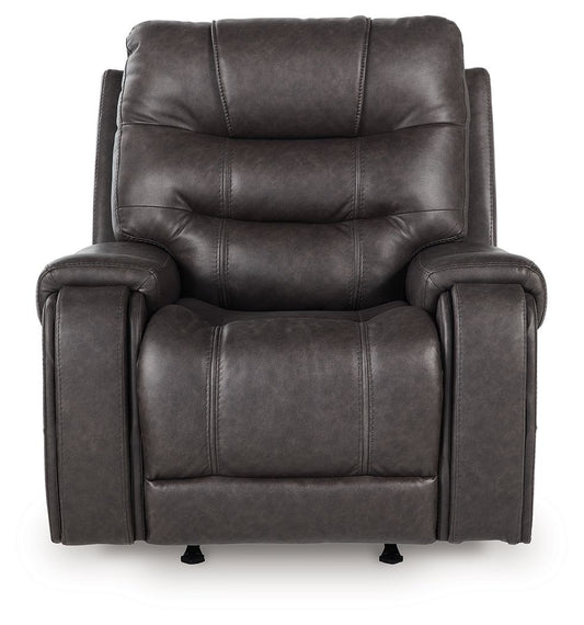 Femley - Smoke - Rocker Recliner - Hornell Furniture Outlet