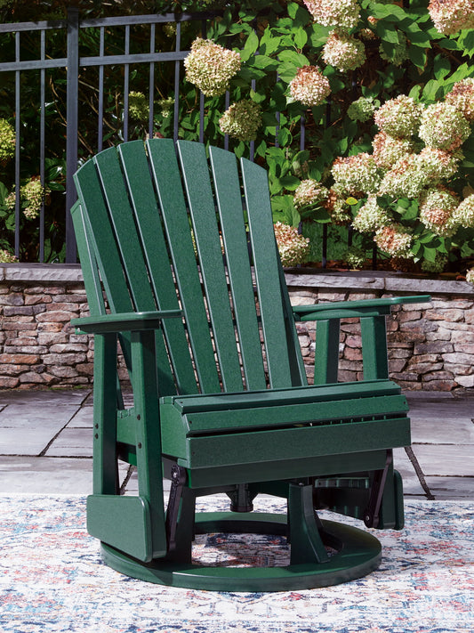 Shell Beach - Swivel Glider Chair - Green - Hornell Furniture Outlet