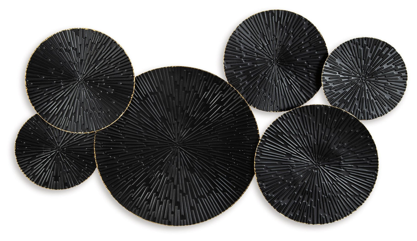 Rhetlen - Black / Gold Finish - Wall Decor - Hornell Furniture Outlet