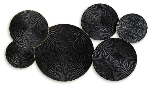Rhetlen - Black / Gold Finish - Wall Decor - Hornell Furniture Outlet