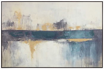 Gatesford - Blue / White / Tan - Wall Art - Hornell Furniture Outlet