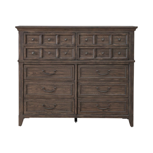 Paradise Valley - 10 Drawer Chesser - Dark Brown - Hornell Furniture Outlet
