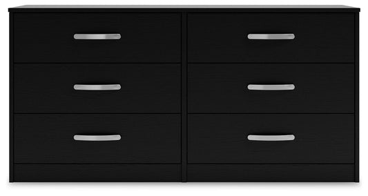 Finch - Six Drawer Dresser - Black - Hornell Furniture Outlet