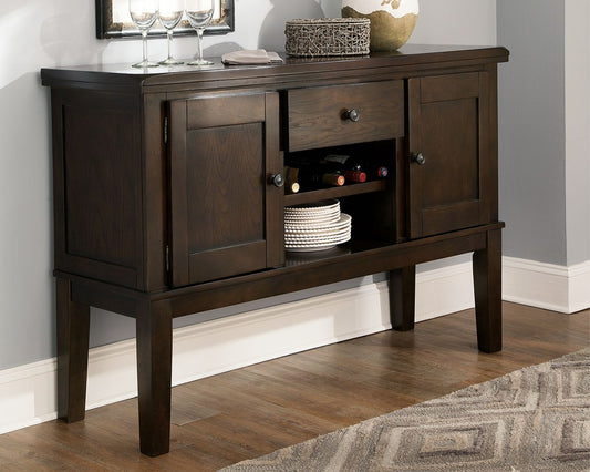 Haddigan - Dark Brown - Dining Room Server - Hornell Furniture Outlet