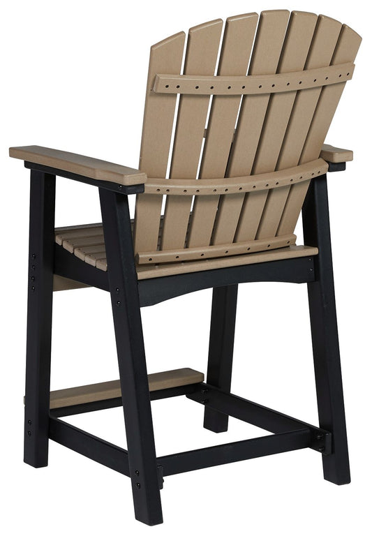 Fairen Trail - Black / Driftwood - Barstool (Set of 2) - Hornell Furniture Outlet