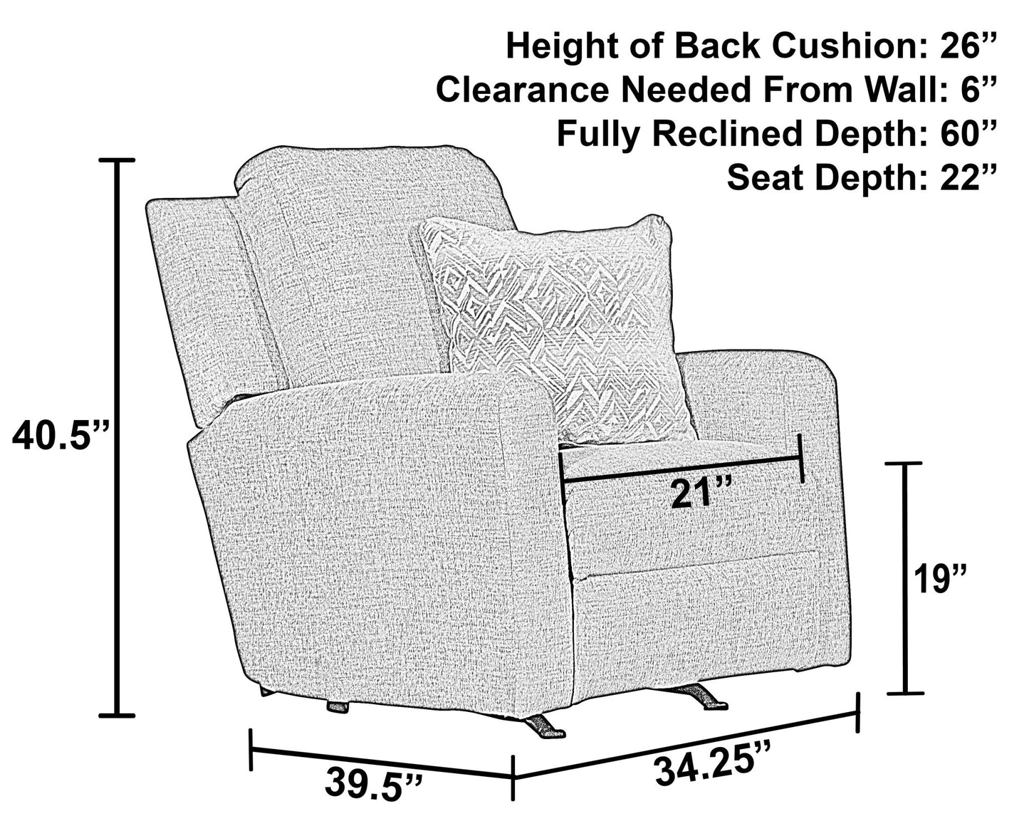 Calvin - Power Wall Hugger Recliner - Hornell Furniture Outlet