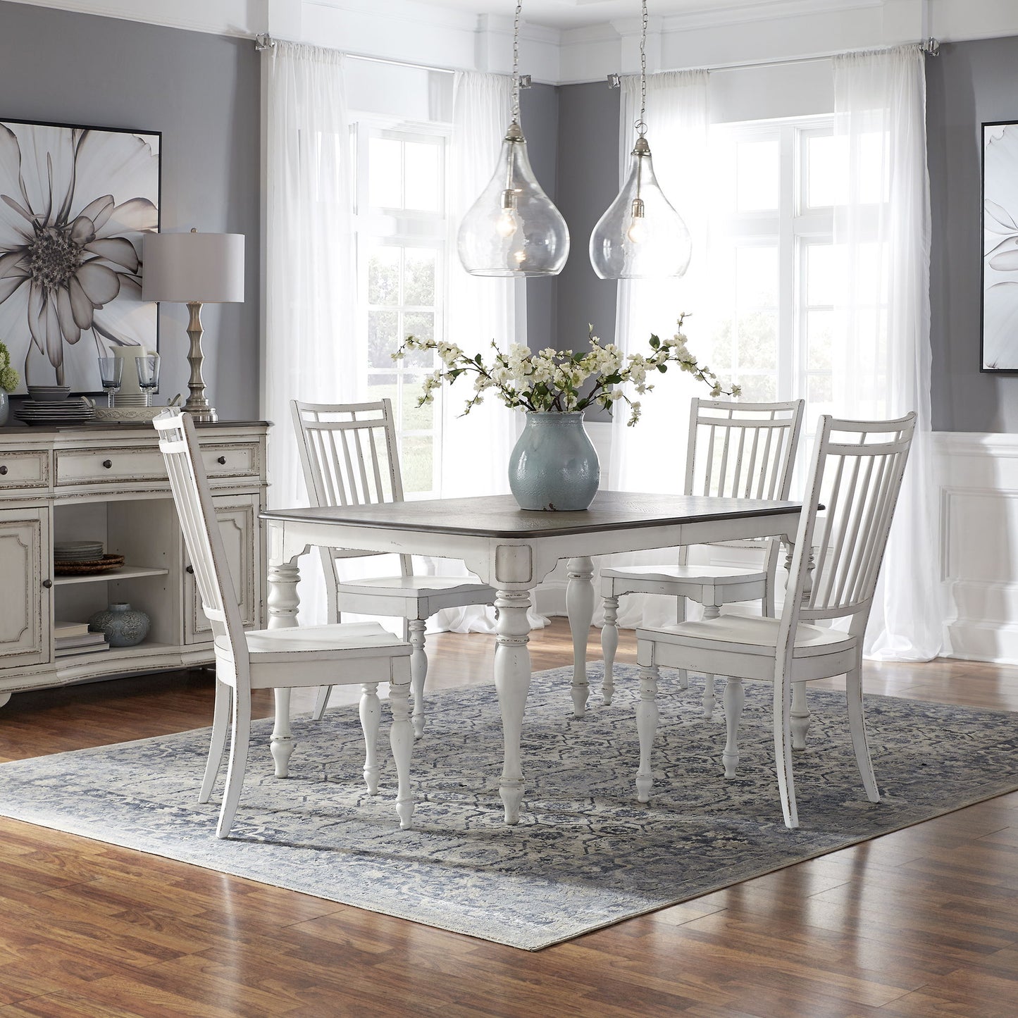 Magnolia Manor - Leg Table Set - Hornell Furniture Outlet