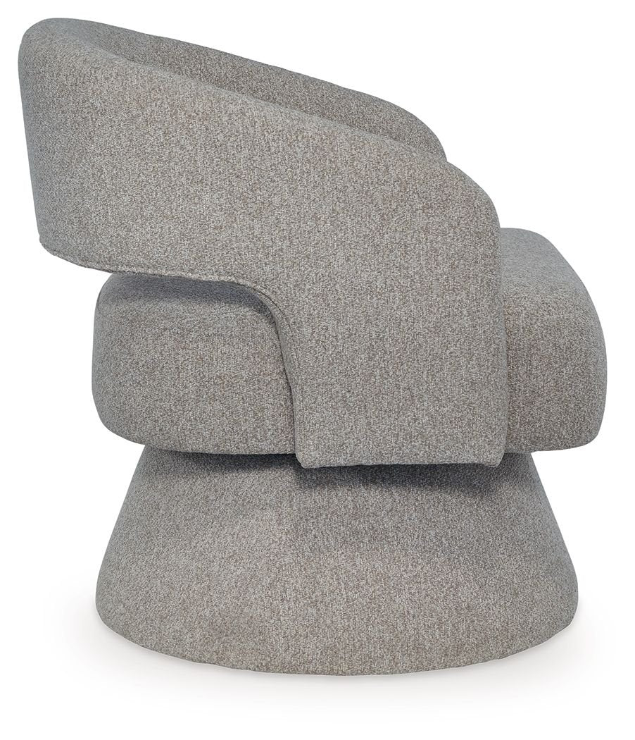 Nashkins - Swivel Accent Chair - Pebble - Hornell Furniture Outlet