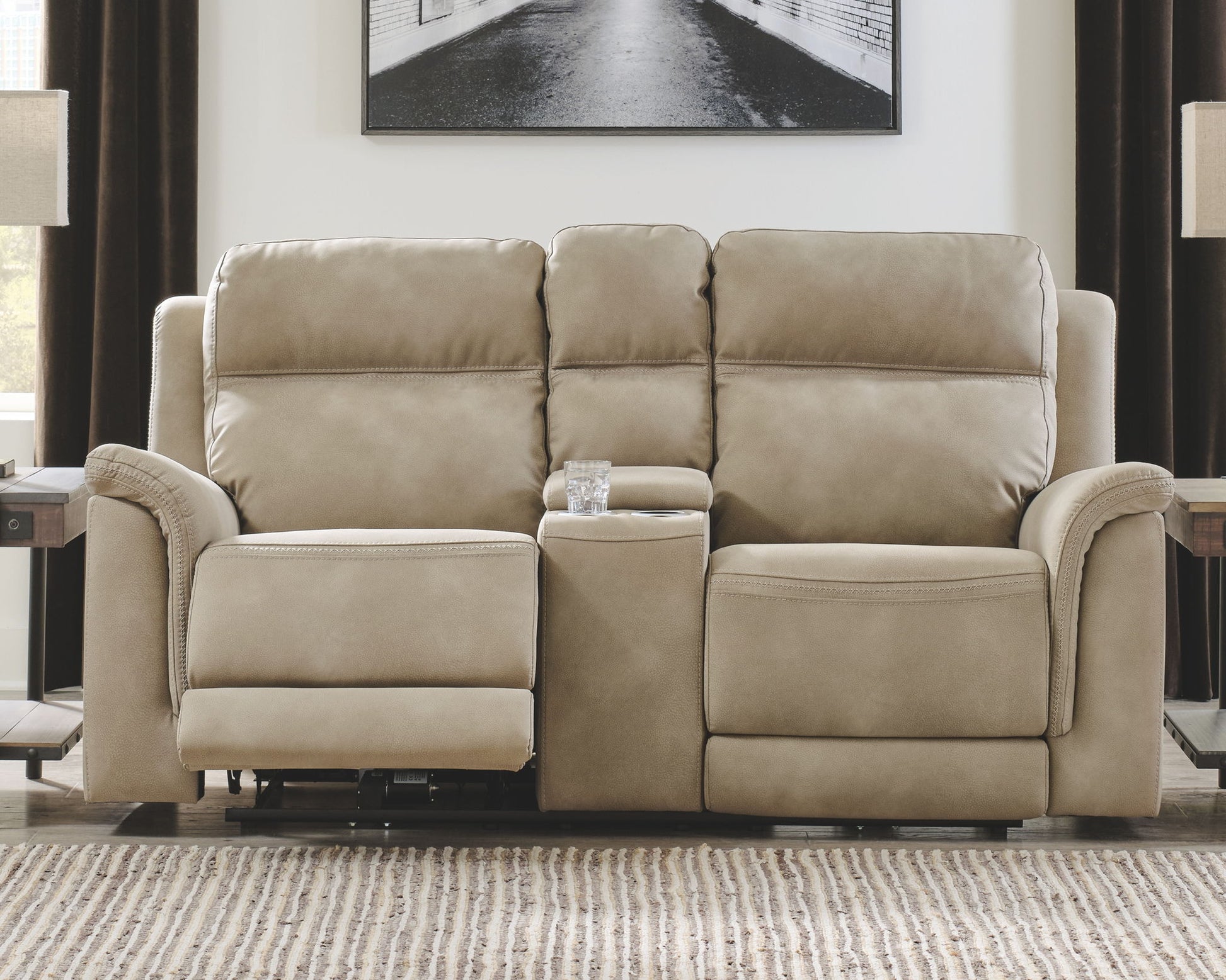 Next - Gen Durapella - Reclining Power Loveseat With Console - Hornell Furniture Outlet