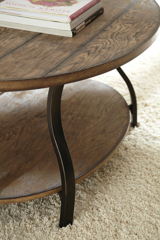 Denise - Oval Cocktail Table - Brown - Hornell Furniture Outlet