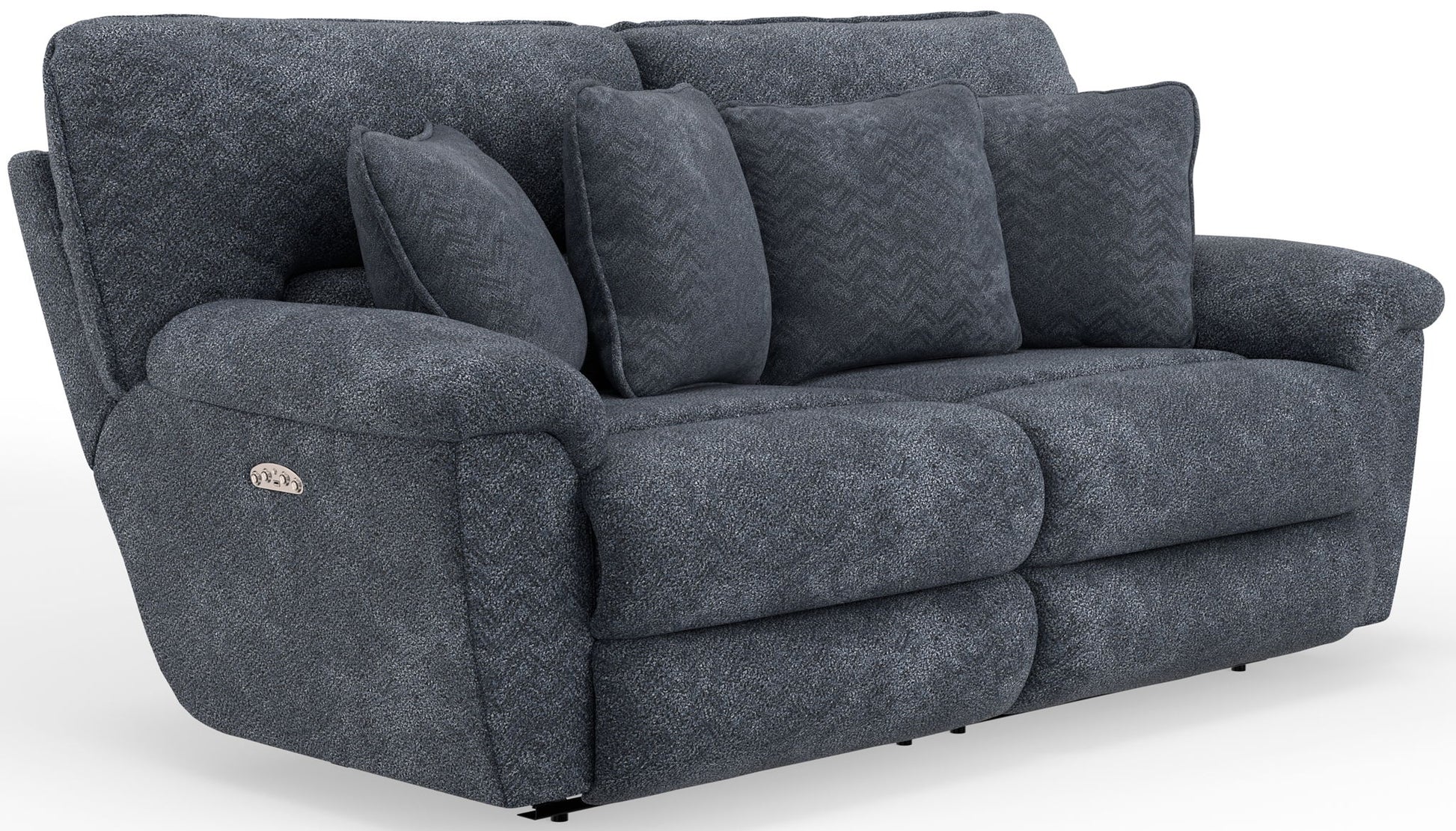Paxon - Deep Seat Power Reclining Sofa With Power Adjustable Headrest - Smoke - Hornell Furniture Outlet