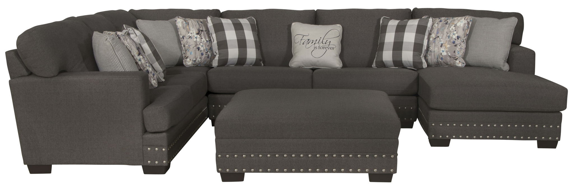 Crawford - Sectional With Cocktail Ottoman - Hornell Furniture Outlet