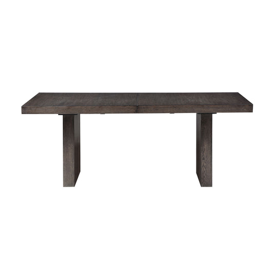 Evan - Dining Table With Leaf - Dark Brown / Black - Hornell Furniture Outlet