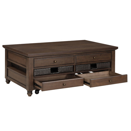 Oliver - 3 Piece Table Set - Brown - Hornell Furniture Outlet