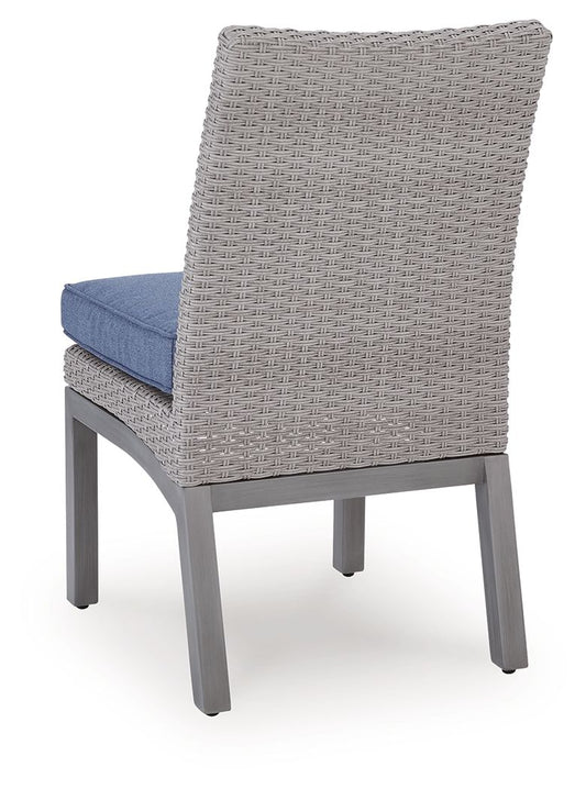 Half Moon Beach - Side Chair With Cushion (Set of 2) - Blue / Gray - Hornell Furniture Outlet