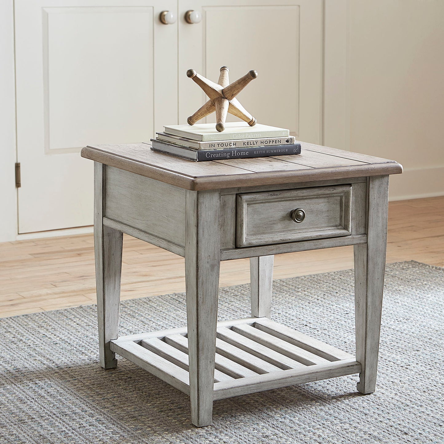 Heartland - Drawer End Table - White - Hornell Furniture Outlet