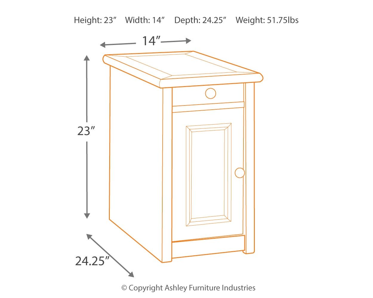 Bolanburg - Chair Side End Table - Hornell Furniture Outlet