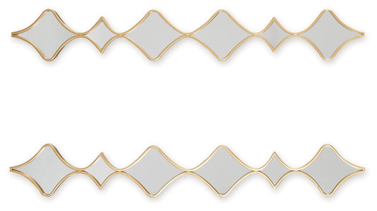 Harriswood - Gold Finish - Accent Mirror Set (Set of 2) - Hornell Furniture Outlet