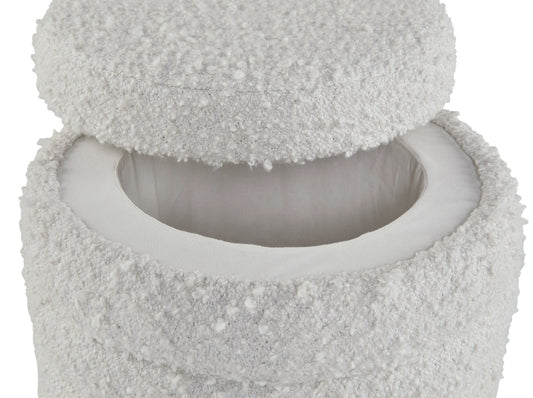 Duntler - Ivory - Storage Ottoman - Hornell Furniture Outlet