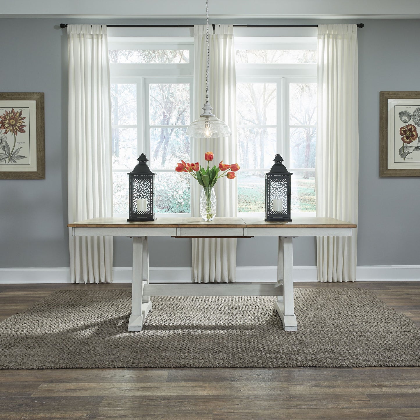 Lindsey Farm - Trestle Table - Hornell Furniture Outlet