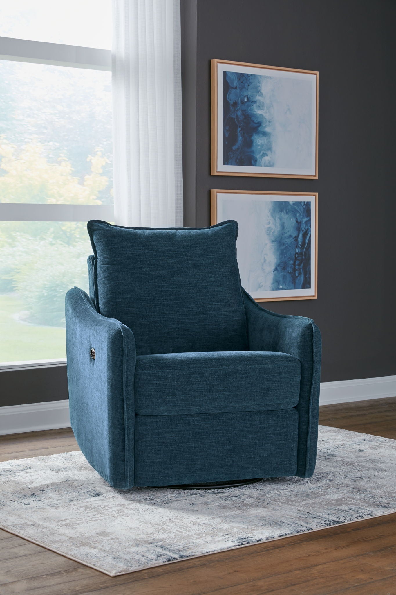 Mcburg - Swivel Power Recliner - Hornell Furniture Outlet