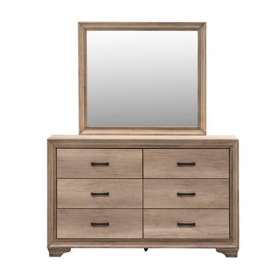 Sun Valley - Dresser & Mirror - Light Brown - Hornell Furniture Outlet
