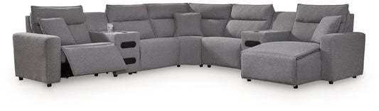 ModMax II - Salt And Pepper - Reclining Sectional - Hornell Furniture Outlet
