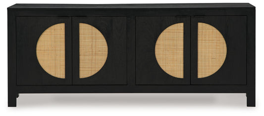 Cliffiings - Black / Natural - Accent Cabinet - Hornell Furniture Outlet