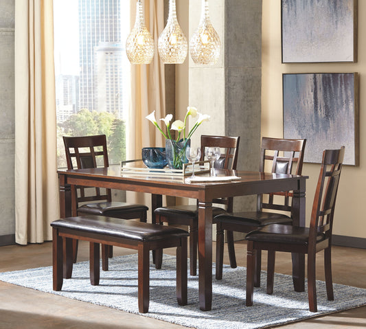 Bennox - Brown - Dining Room Table Set (Set of 6) - Hornell Furniture Outlet