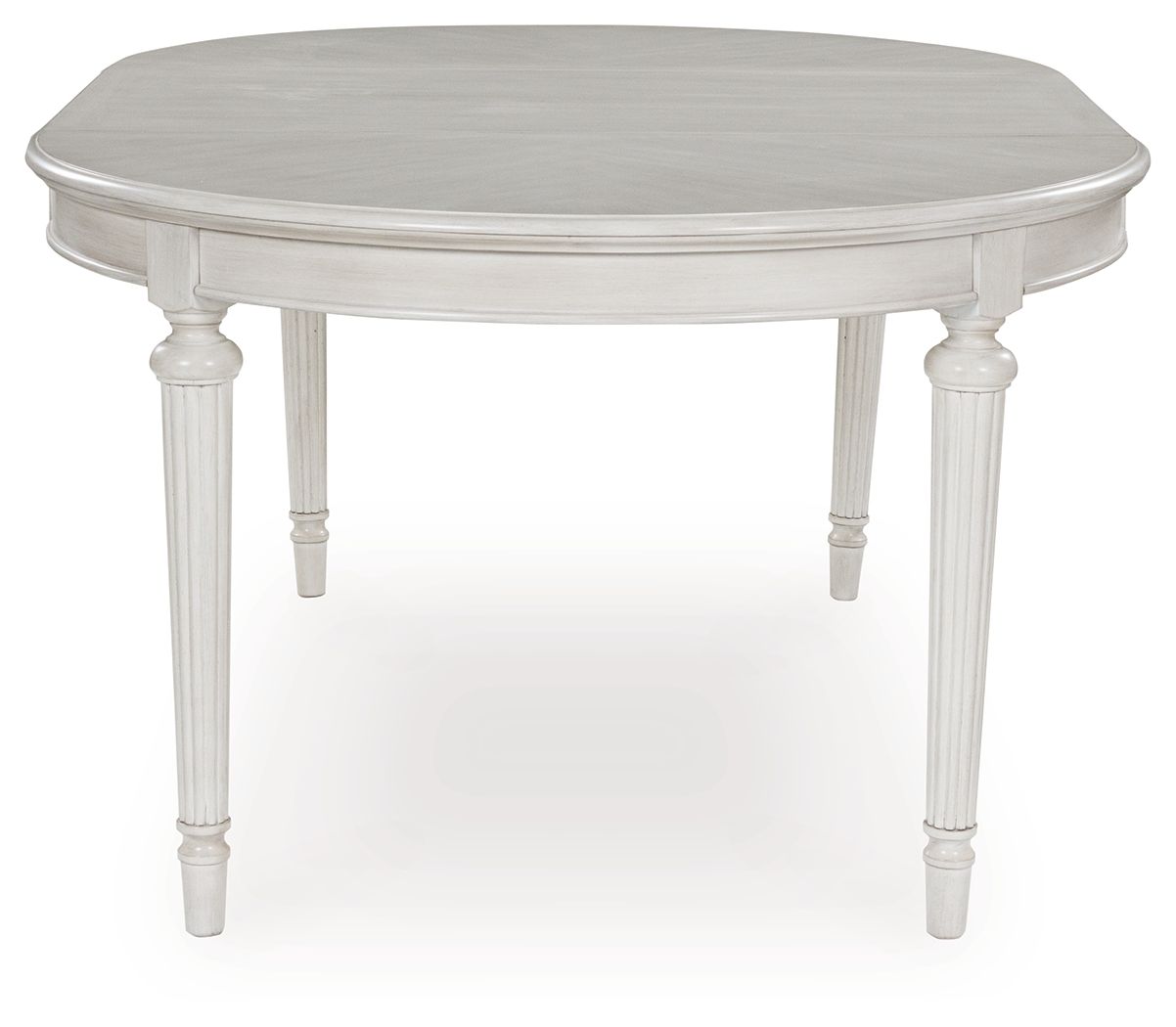 Montelaine - Antique White - Oval Dining Room Extension Table - Hornell Furniture Outlet