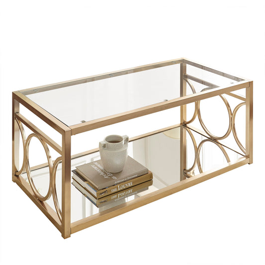 Olympia - Coffee Table - Gold - Hornell Furniture Outlet