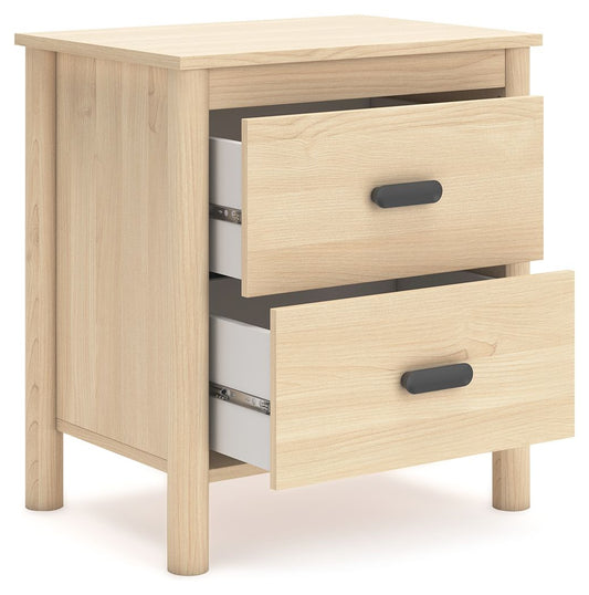 Cabinella - Tan - Two Drawer Night Stand - Hornell Furniture Outlet