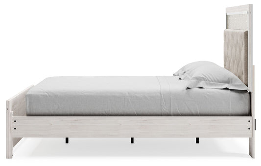 Altyra - White - Queen Panel Bed With Roll Slats - Hornell Furniture Outlet