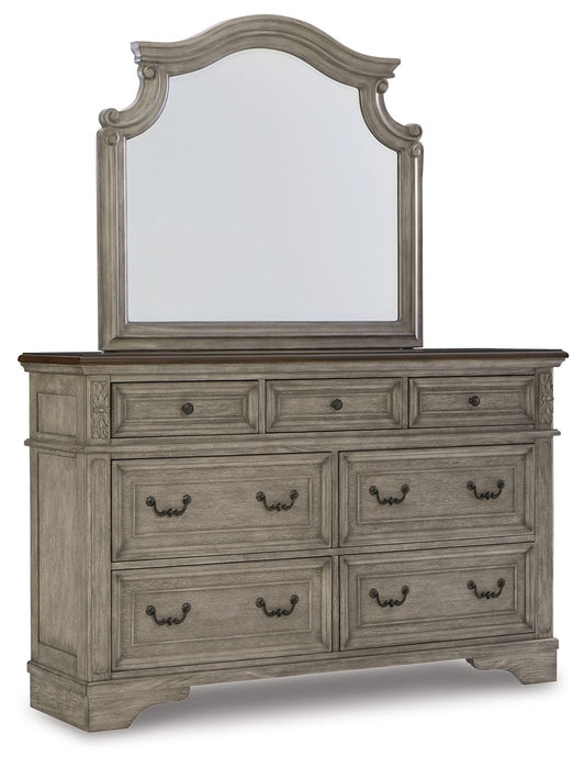 Lodenbay - Antique Gray - Dresser, Mirror - Hornell Furniture Outlet