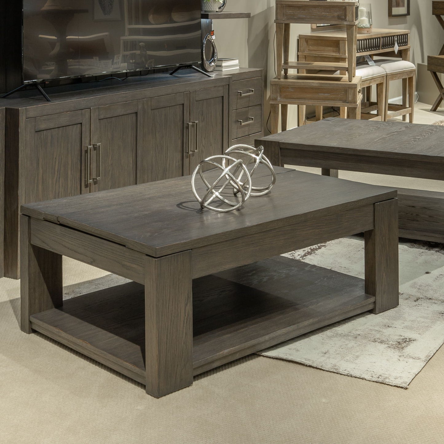 Lennox Hill - Lift Top Cocktail Table - Dark Brown - Hornell Furniture Outlet