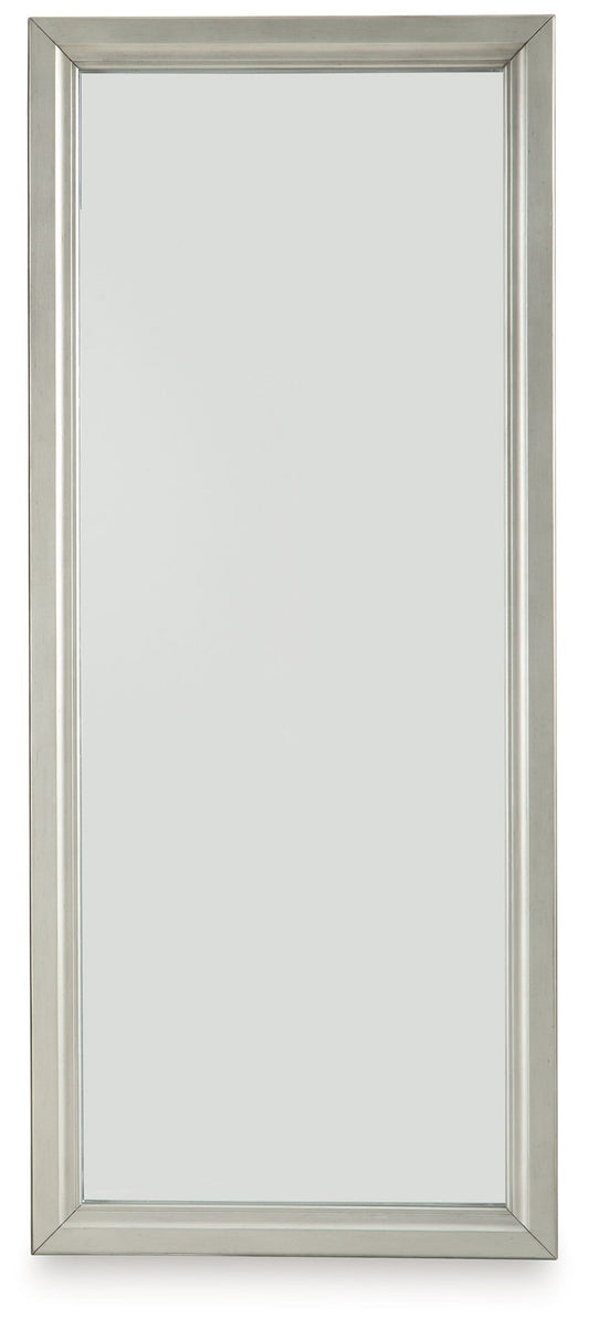 Evesen - Champagne - Floor Standing Mirror With Storage - Hornell Furniture Outlet