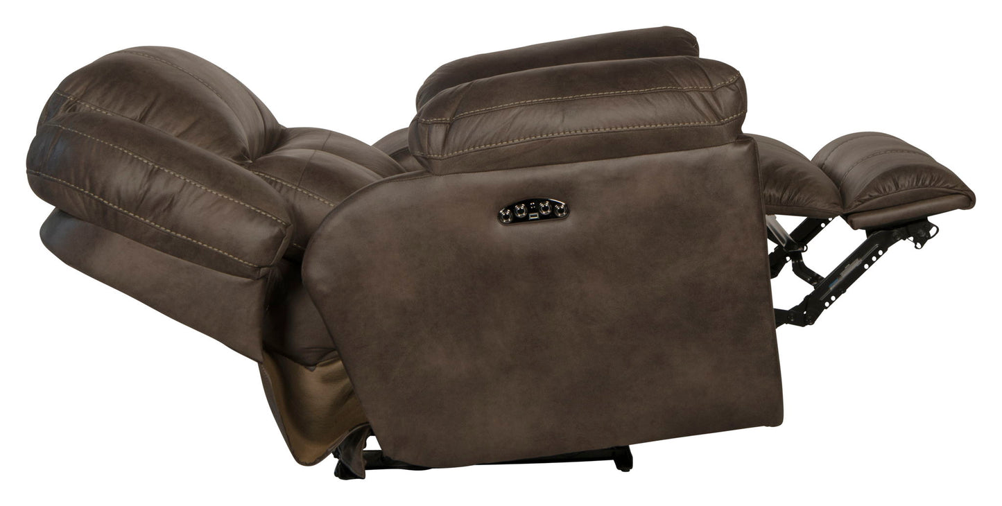 Ferrington - Power Lay Flat Recliner with Power Adjustable Headrest - Hornell Furniture Outlet
