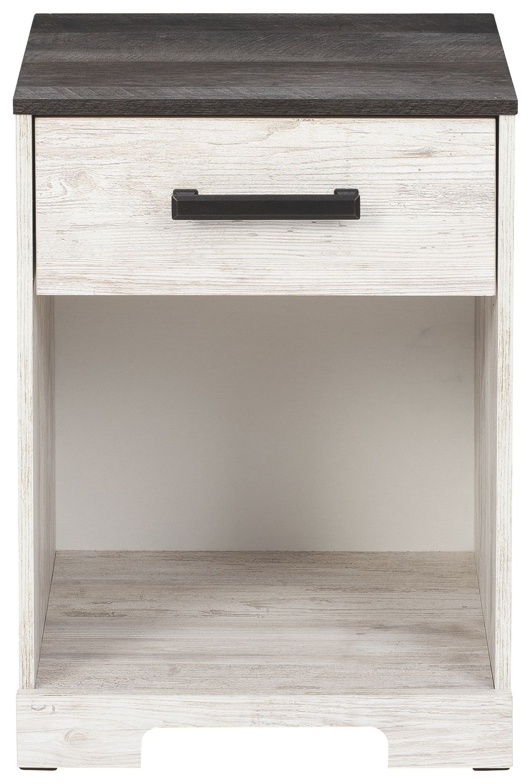 Shawburn - Whitewash / Charcoal Gray - One Drawer Night Stand - Hornell Furniture Outlet