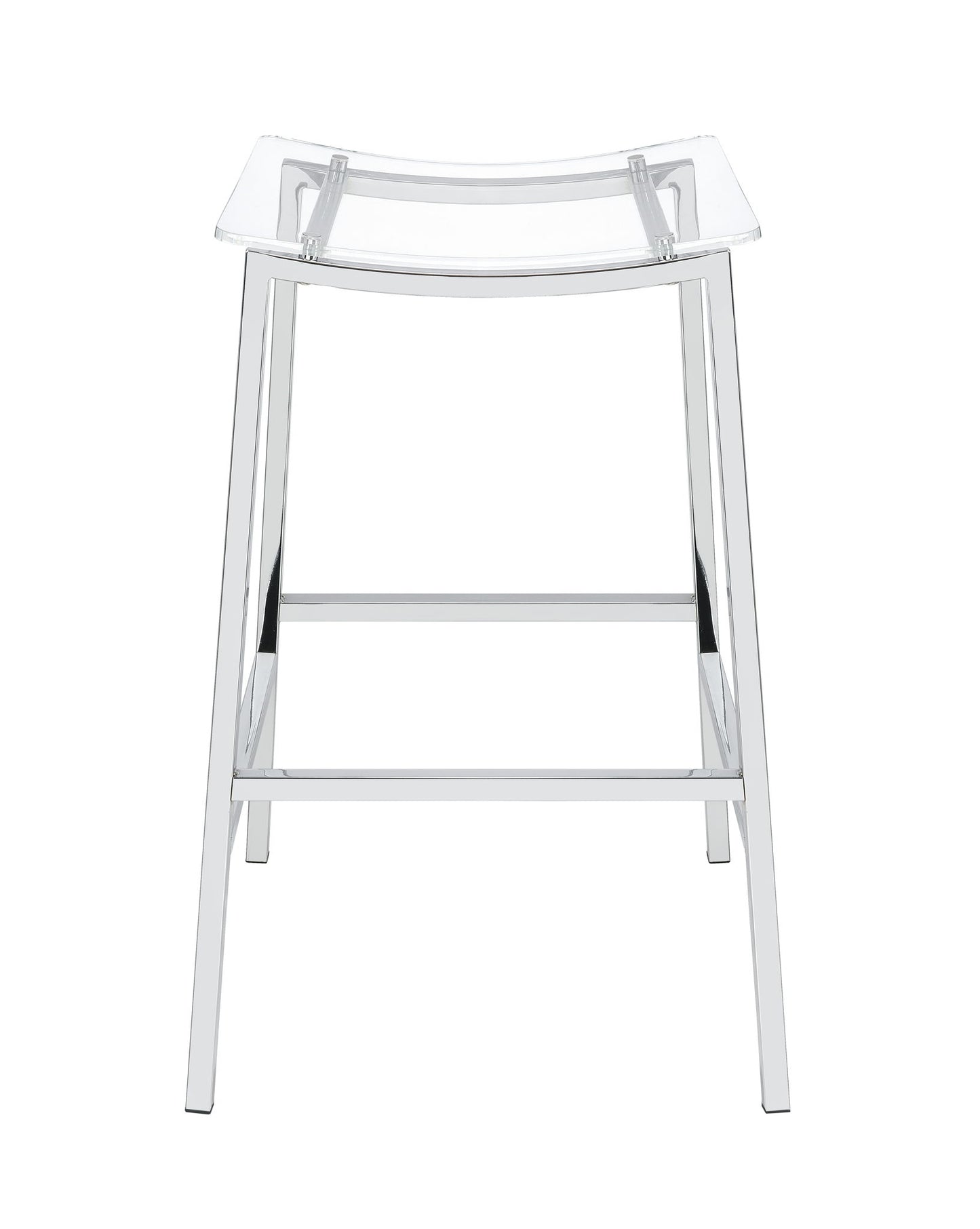 Zena - Backless Bar Stool (Set of 2) - Clear - Hornell Furniture Outlet