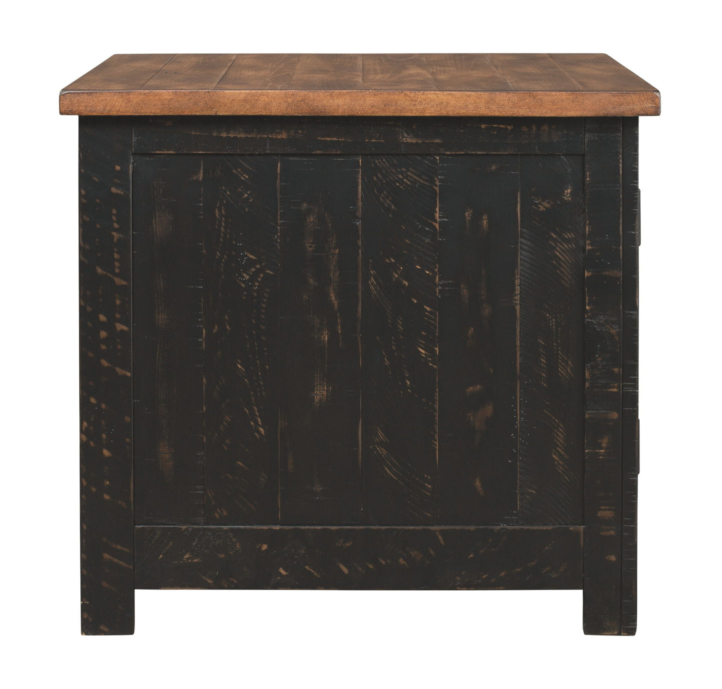 Valebeck - Black / Brown - Rectangular End Table - Hornell Furniture Outlet