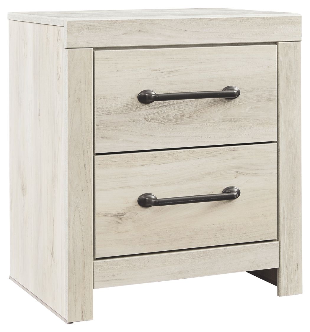 Cambeck - Whitewash - Two Drawer Night Stand - Hornell Furniture Outlet